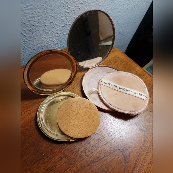 Vintage Compacts with Mirror and Puff - Picture 1 of 5